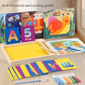 Pizarra de <span class=keywords><strong>Dibujo</strong></span> Multifuncional de Madera para Niños, con Arena de Colores, para Niños y Niñas de 4 a 6 Años, Juguete Educativo - Product Image 3