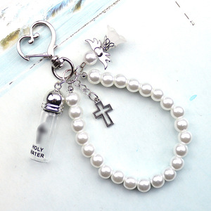 Bouteille d'eau bénite 2026 pour baptême, porte-clés lumineux, pendentifs bijoux ange, croix chrétienne, étanche, en acrylique tendance - Product Image 3