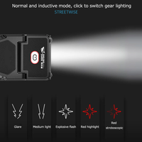 Mini Linterna Frontal LED con Sensor, Luz de Clip para Gorra, Linterna de Pesca Recargable por USB, Ajustable, para Camping, ABS, Regulable, 12 Horas de Iluminación