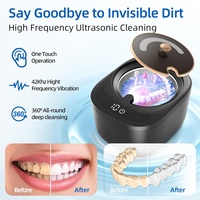 Nettoyeur à ultrasons portable professionnel mini pour bijoux, protège-dents, appareils dentaires et prothèses dentaires