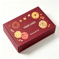 Faltbare Keks- und Schokoladenbox mit Sojatinte-Design und Saucenfach, recycelbare Snack-Geschenkboxen für Cupcakes, Macarons, Donuts, Kekse und Kuchen