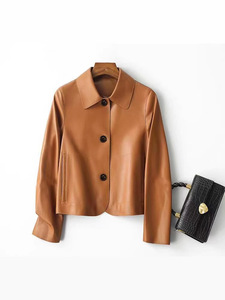 Manteau en cuir PU pour femme 2026 – Nouvelle collection automne-hiver – Blouson moto décontracté et tendance avec boutons - Product Image 3