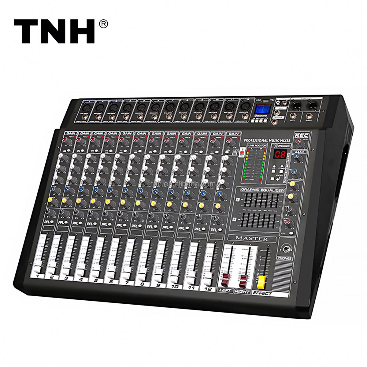 TNH MC- PMX808D-USB Audio Mixer - 12 Channel Professional Sound Card