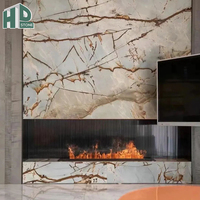 Dalles de marbre bleu royal HDSTONE, finition brillante, pour murs décoratifs intérieurs et comptoirs de luxe pour hôtels.