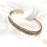 Ayat Al Allah Mode Arabe Musulman Ayatul Kursi Manchette Coran Islam Bijoux Fantaisie Acier Inoxydable Bracelets Bague Hommes