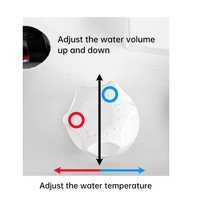 Kit de douche extérieure avec serrure, douchette à main, tuyau de douche et mitigeur eau chaude/froide pour usage extérieur