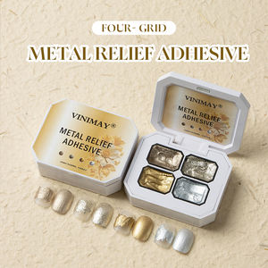 Paleta de Gel Vinimay de Alta Calidad, Sin Necesidad de Limpiar, con <span class=keywords><strong>Relieve</strong></span> Metálico, 4 Colores, Gel Profesional para Pintura 3D, Moldeado, Polvo Brillante, Gel Cremoso - Product Image 2