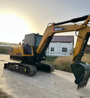 Mini-excavatrice SANY 5 tonnes d'occasion, excavatrice hydraulique sur chenilles, équipement de construction compact, CE EPA avec moteur diesel