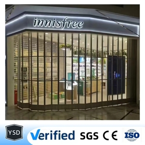 <span class=keywords><strong>Porte</strong></span> coulissante pliable moderne en polycarbonate <span class=keywords><strong>PVC</strong></span> anti-vol avec plastique transparent pour usage intérieur dans les magasins et centres commerciaux - Product Image 2