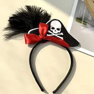 Cướp biển hat hairband lông cướp biển hat hairhoop cho Halloween trang trí cosplay đạo cụ sân khấu cung cho cô gái phụ kiện Headband