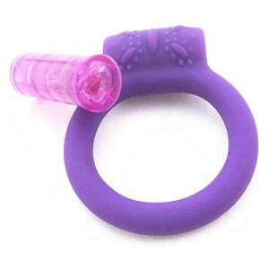 Farfalla vibrante anello del cazzo in Silicone solido e proiettile in ABS batteria stimolatore a 1 velocità incluso anello del sesso per gli uomini prodotto del sesso - Product Image 6