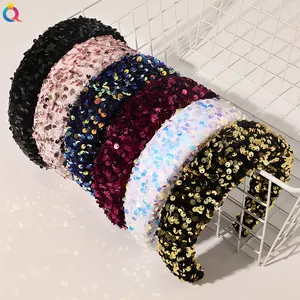 Haiqiyue — bandeau épais à paillettes, éponge scintillante, tendance, couleur de rêve, Parada, nouvelle collection