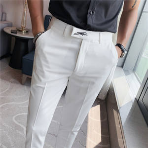 Hosen Sommer Dünne Mode Stickerei Freizeit hose Koreanische Version Slim-Fit Kleine Fußhose Business West Hose - Product Image 1