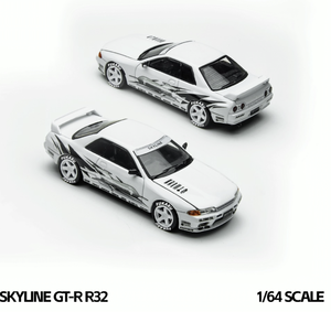 Preventa- | Modelo de Coche de Juguete de Aleación de Aluminio Personalizado de Simulación de Derrape Los Santos TM1:64 Nissan GT-R R32 110V - Product Image 4