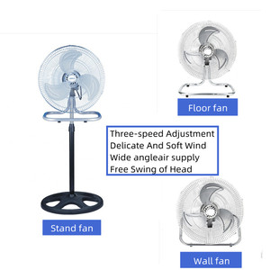 Ventilateur sur pied 3-en-1 de 16/18 pouces avec 3 pales en fer et commande mécanique pour hôtels et foyers – Mexique, Amérique du Sud - Product Image 4