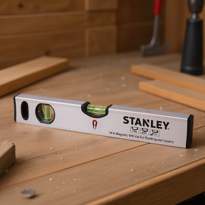 Nivel clásico Stanley de 24 pulgadas magnético con vial para fontanería y carpintería - Product Image 3