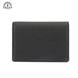 Portefeuille en cuir véritable noir, portefeuille en cuir simple, grande capacité, portefeuille à double pliage avec emplacements pour cartes pour hommes, porte-cartes pour hommes - Product Image 1