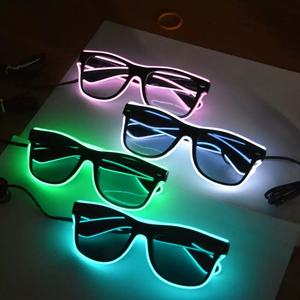 Colorful LED Wireless EL <strong>Glasses</strong> with Dark Lens for Festive Decorations-Halloween Graduation School <strong>Parties</strong> Accessory - Product Image 4