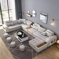 Ensemble de canapés en tissu de petite et moyenne taille, canapé d'angle moderne pour salon, canapé en tissu imperméable