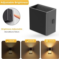 Lampada da Parete LED a Cubo Ricaricabile, Piccola Luce Notturna in ABS, Lampada Rettangolare Luminosa per Uso in Camera da Letto