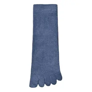 Dividir toe meias feitas de material de lã quente e engrossado meados comprimento cinco dedo meias higiênicas e resistentes odor lã meias