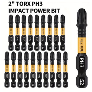 Kezhide Impact Power Bit PH3 S2 Steel 2 Inch <b>Torx</b> Magnetic <b>Screwdriver</b> Set For Repair And Maintenance - Product Image 1