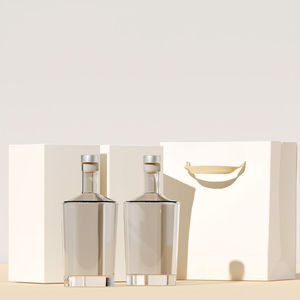 Personalizado 200Ml 375Ml 500Ml 750Ml 1000Ml Transparente Redondo Vacío Flint Glass Licor Vino <span class=keywords><strong>Whisky</strong></span> Vodka Tequila Botella Con Tapa De Corcho - Product Image 6