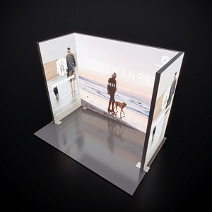 Chất lượng cao nhanh chóng Xây Dựng Thương mại di động hiển thị Booth ánh sáng Hộp nền triển lãm Booth LED Booth - Product Image 1
