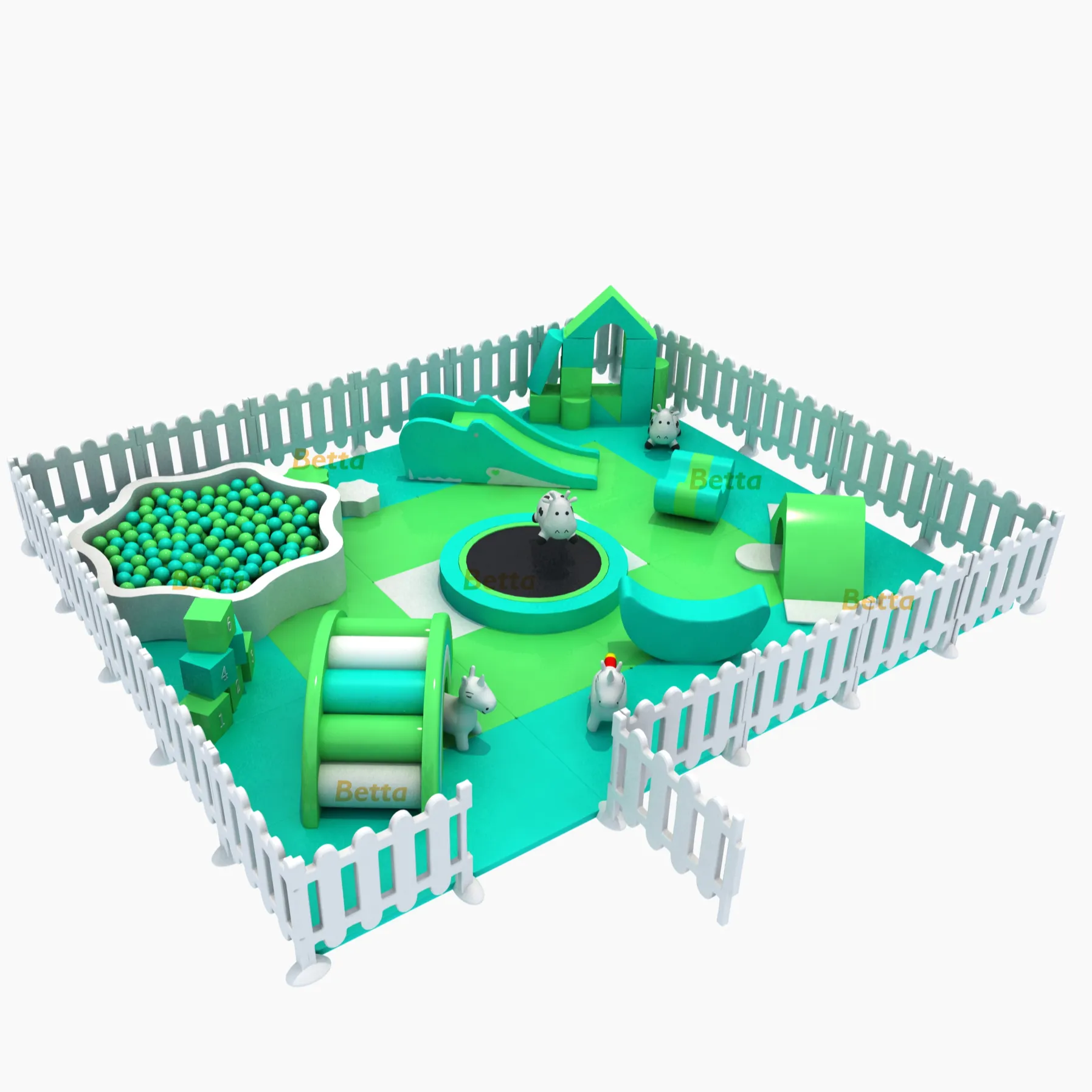 BETTA PLAY colore personalizzabile attrezzatura per bambini area di sicurezza recinzione soft play set white soft play indoor,soft paly ground