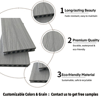 Planche composite bois-plastique de haute qualité pour terrasse extérieure, surface rainurée, co-extrusion, pour projets de passerelles de parcs publics