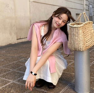 Một Kích Thước Duy Nhất Ngực Vòng Cổ Áo Khoác Ngắn Phong Cách Alpaca Len Dệt Kim Áo Len Dài Tay Áo Len Cardigan - Product Image 3