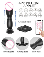 Vibromasseur anal à commande par application, télécommande, vibrateur anal à poussée, masseur de prostate, vibromasseur anal vibrant, jouets sexuels