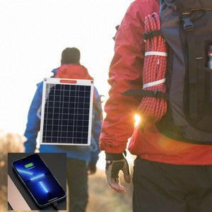 Factory Wholesale 30W Monocrystalline Flexible <b>Solar</b> <b>Panel</b> Kit 22% High Efficiency Portable Charger Camping Phone Power Bank CE - Product Image 3