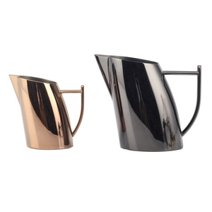 Essentiels pour barista, pichet à mousse de lait en acier inoxydable rond avec bec verseur, 350 ml/600 ml - Product Image 6