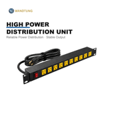 Bloc de distribution d'alimentation (PDU) 19 pouces pour serveur, 6, 8, 10 ou 12 prises, norme américaine, robuste, en aluminium