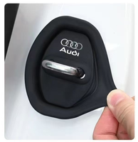 Couvercle de loquet de porte en acier inoxydable noir pour véhicules à usage général Couvercle de protection de loquet de porte Décoration rouge