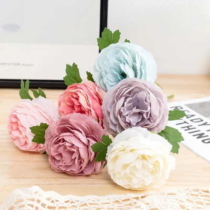 Одиночная Роса, искусственный цветок лотоса, Цветочная композиция для гостиной, Западная Роза, свадебное украшение, цветок, пион