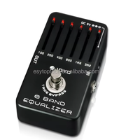 JOYO Pédale d'effet de guitare durable en alliage d'aluminium JF-11 à 6 bandes certifiée CE pour instruments à cordes