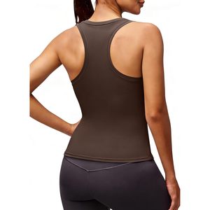 <b>Women</b> Racerback Crop <b>Tank</b> <b>Top</b> Breathable Spandex Polyester Yoga Gym Workout Athletic Shirt - Product Image 2