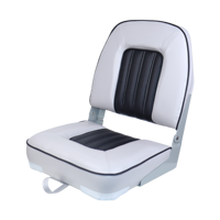 Siège de bateau marin pliable en cuir PU imperméable, siège de pêche rabattable pour bateau à fond plat, chaise pour yacht et petite embarcation