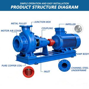 Pompe centrifuge horizontale à aspiration axiale CZME, résistante à l'usure, électrique, pour le traitement et le drainage de l'eau municipale - Product Image 2
