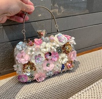 Sacs à main en polyester durables et populaires, de luxe, à poignée unique, avec motif de chaîne florale, pour jeunes femmes