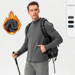 Custom Winter <strong>Thermal</strong> Running Jacket for <strong>Men</strong> <strong>Thermal</strong> Fleece Gym Jacket Track <strong>Top</strong> Yoga Gym Training Jacket - Product Image 1