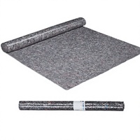 Toile de protection pour peintre 1 m x 10 m avec revêtement antidérapant en PE, réutilisable, antidérapante, 250 g/m² pour travaux de rénovation et de construction