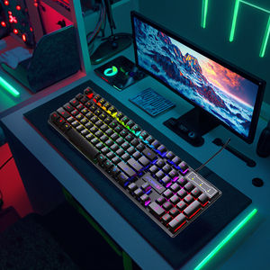 Bestseller FV-Q1S Kabelgebundene Rainbow-Gaming-Tastatur mit 104 Tasten, universell, wasserdicht, mit Hintergrundbeleuchtung für Laptop/Tablet, englisches Layout - Product Image 6