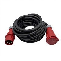 Câble d'extension industriel robuste de 25 m, 32 A, 5G6, IP44, câble d'alimentation en caoutchouc pour extérieur, pour usage commercial et industriel