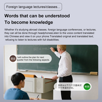 Écouteurs intelligents à crochet d'oreille avec traducteur IA et traduction linguistique en temps réel, compatibles Android, faciles à utiliser