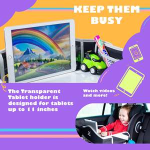Muestra gratis nuevo producto impresión personalizada viaje equipo niño Carseat impermeable plegable coche bandeja niños viaje bandeja de juego al por mayor - Product Image 3