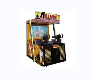 Rambo ateş etme oyunu makinesi jetonlu klasik oyun simülatörü hedef atış oyun makinesi 2P eğlence merkezi için