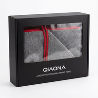 Lot de 60x90cm Serviette en microfibre grise à boucles torsadées 600GSM Grande taille pour séchage de voiture avec logo personnalisé pour le detailing